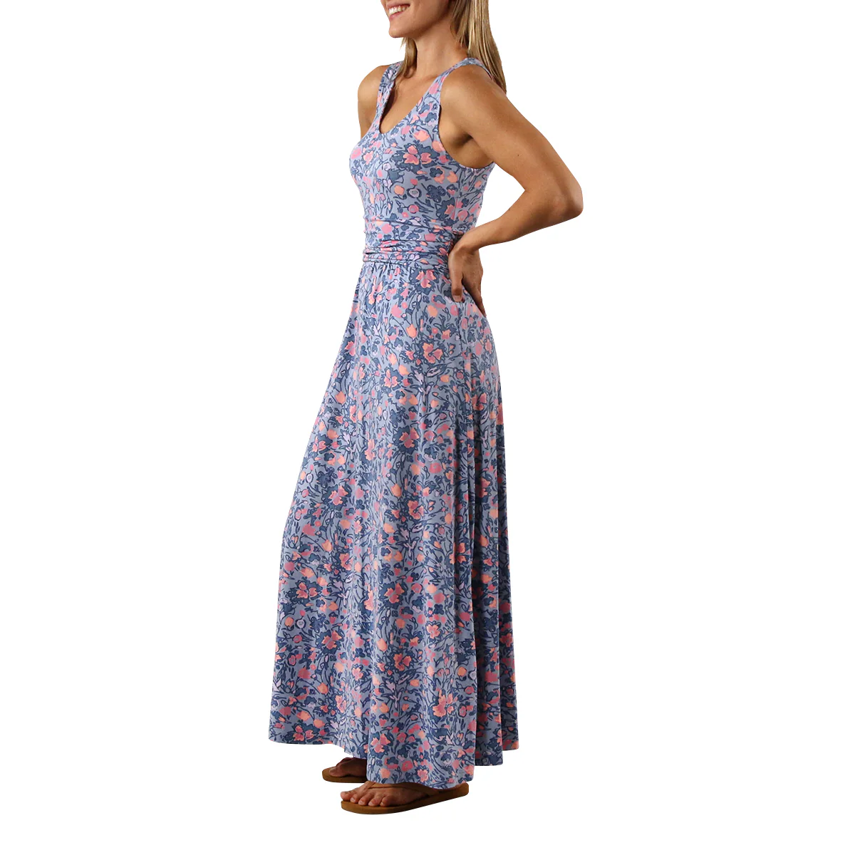 Women's V-Neck Maxi Dress - Serkeasy