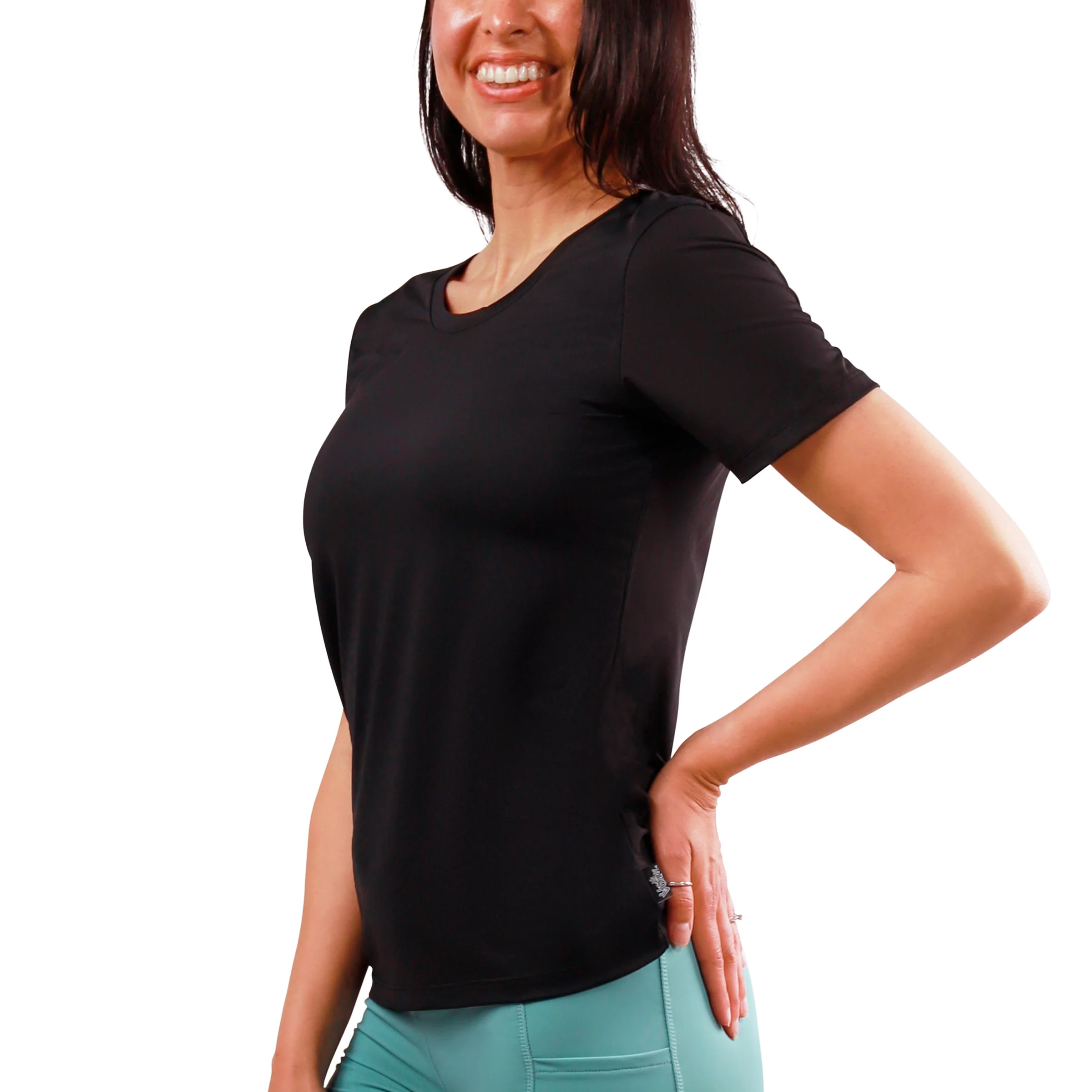 Women's Short Sleeve Reverse Neck Tee - Serkeasy