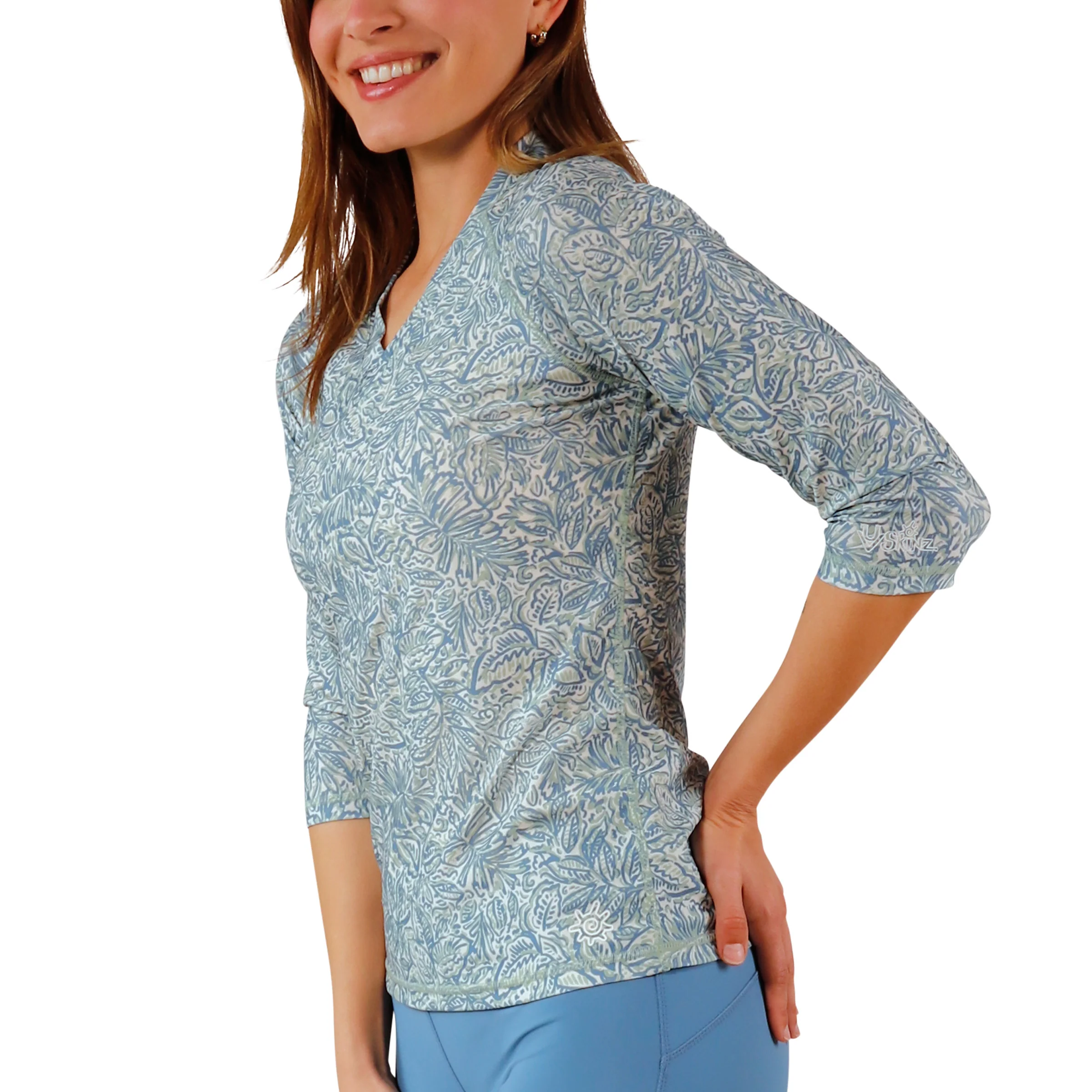 Women's V-Neck Sun & Swim Shirt - Serkeasy