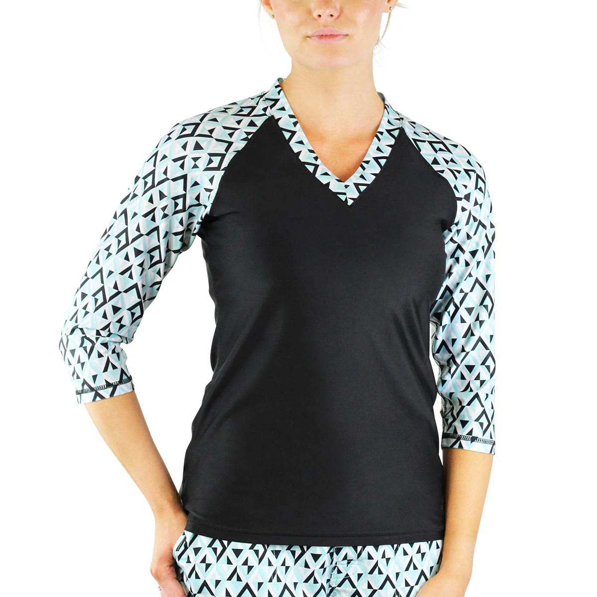 Women's V-Neck Sun & Swim Shirt | FINAL SALE - Serkeasy
