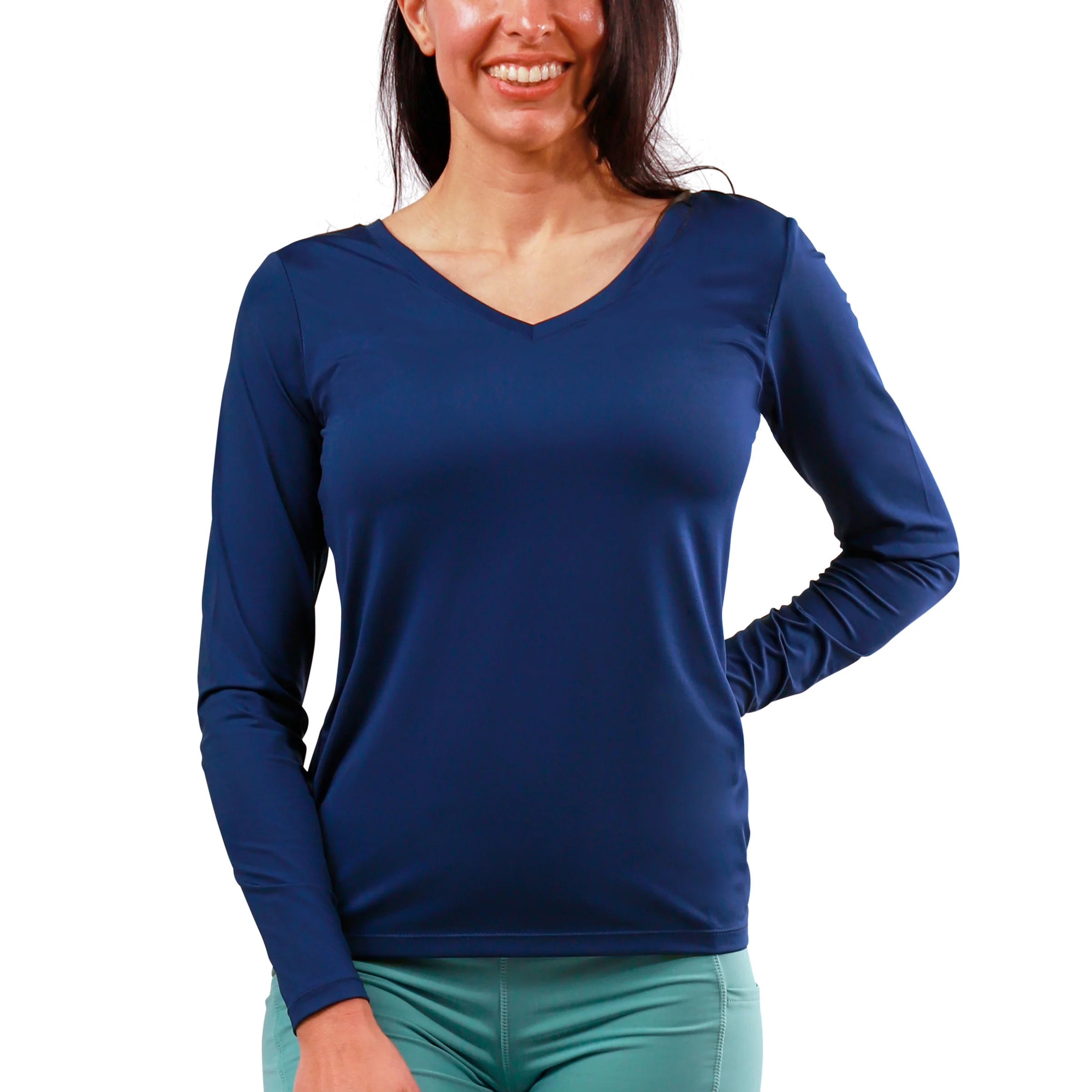 Women's Long Sleeve Reverse Neck Tee - Serkeasy