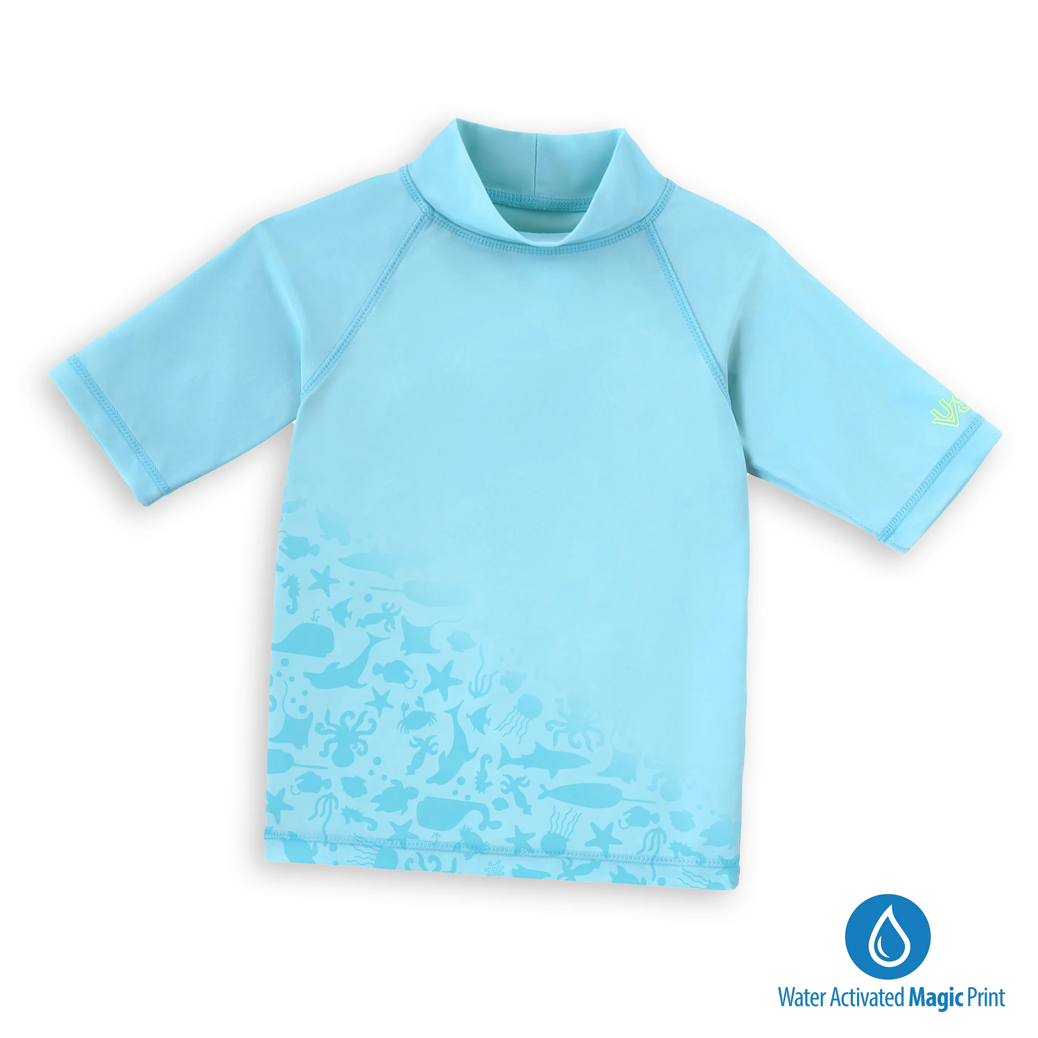 Kid's Neon Short Sleeve Sun & Swim Shirt - Serkeasy
