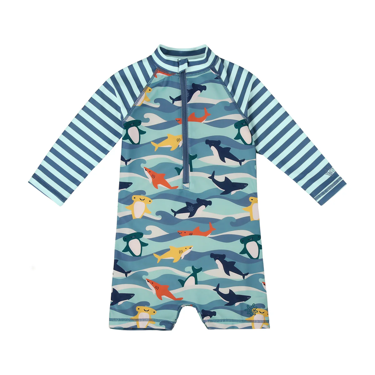Baby Boy's Long Sleeve Swim Romper | FINAL SALE - Serkeasy