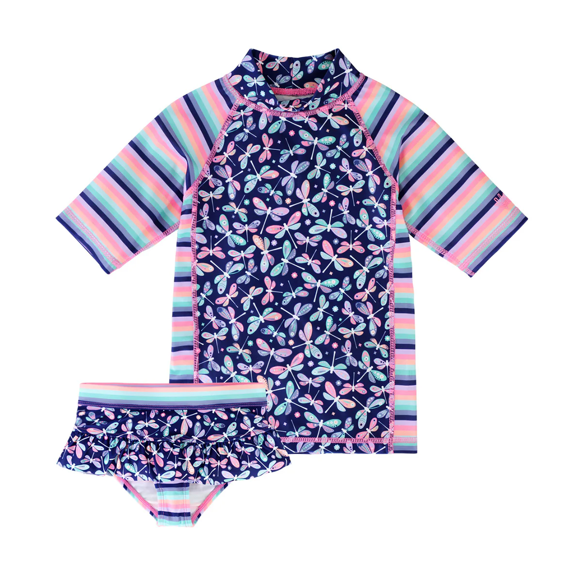 Girl's Short Sleeve Sunny Swim Set - Serkeasy