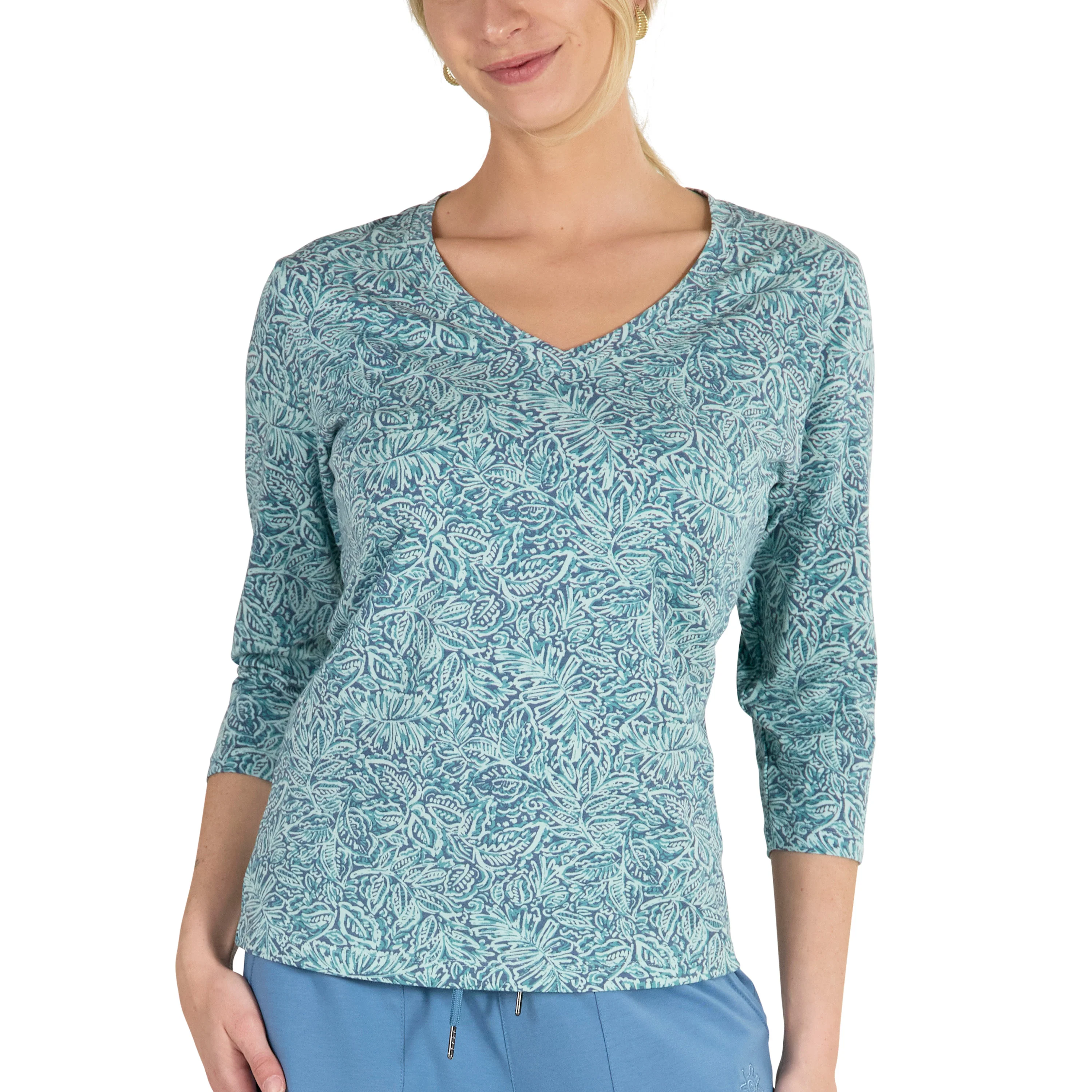 Women's 3/4 Sleeve V-Neck R&R Tee - Serkeasy